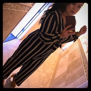 Navy blue & Yellow Jumpsuit 3x